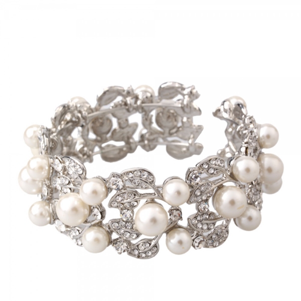 Exquisite Pearl Rhinestone Bracelet