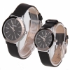2pcs Quartz PU Leather Wrist Watch Couple Watches