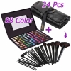 88 Color Matte Shimmer Eyeshadow Palette with 24pcs Makeup Brush Set