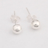 Sterling Silver Cute Ball Stud Earrings